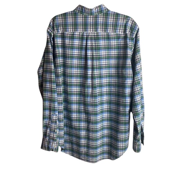 Ralph Lauren Mens Size Large Classic Fit Plaid Button Down Shirt Green Pink Blue - Picture 2 of 6